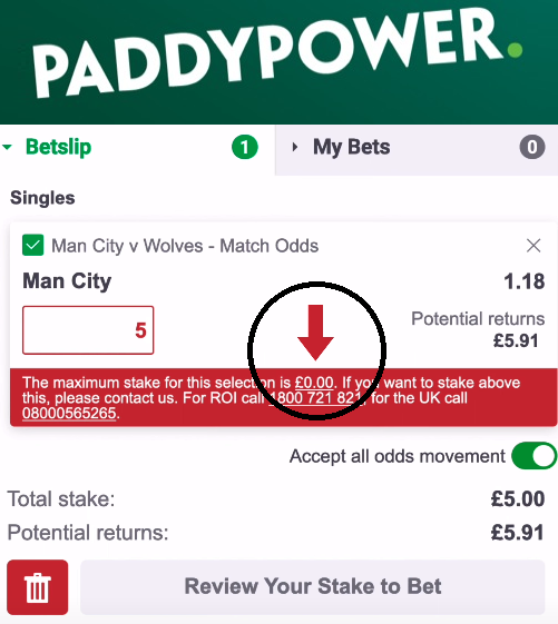 paddy power stake restricted limited