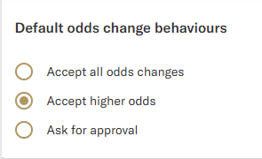 Accept Higher Odds Movement